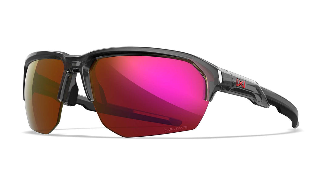 Wiley X WX JAKL — Captivate - Red Mirror - Grey, Gloss Crystal Grey