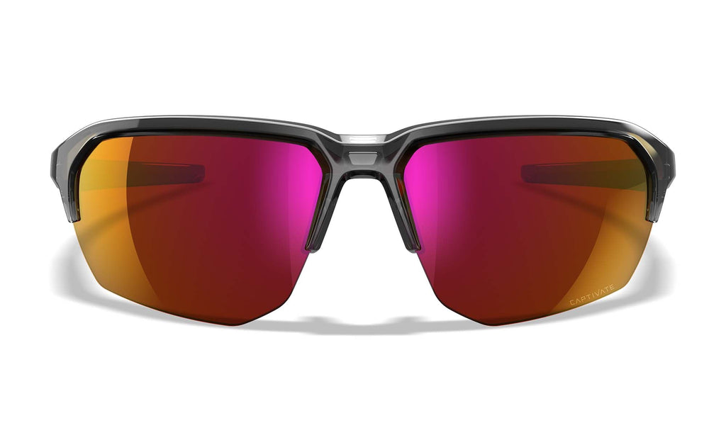 Wiley X WX JAKL — Captivate - Red Mirror - Grey, Gloss Crystal Grey