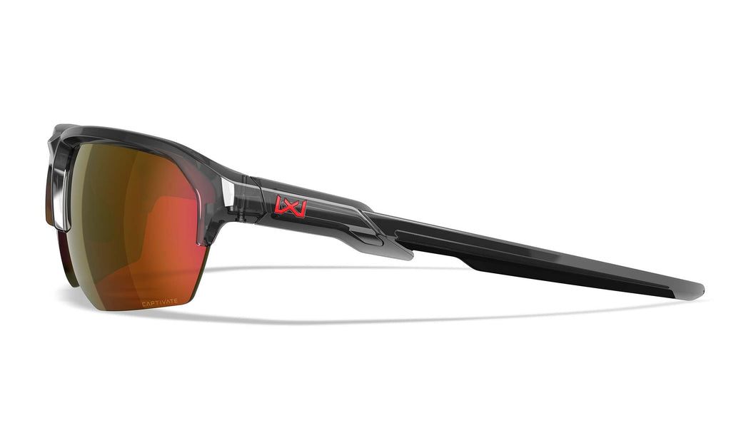 Wiley X WX JAKL — Captivate - Red Mirror - Grey, Gloss Crystal Grey