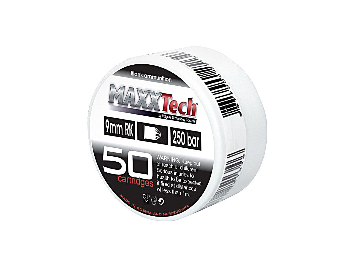 Nábojky štart. MAXXTech 9mm revol. 50 ks