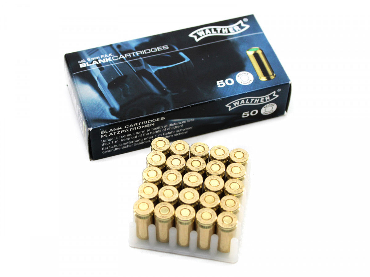 Nábojky štart. Walther 9mm P.A.K., 50 ks