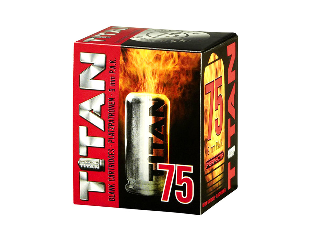 Nábojky štart. Perfecta Titan 9mm P.A.K., 75 ks
