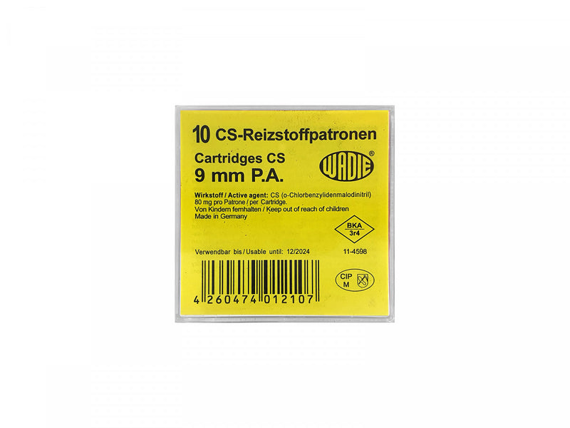Cartridges plyn. Wadie 9mm P.A. CS, 10 pcs