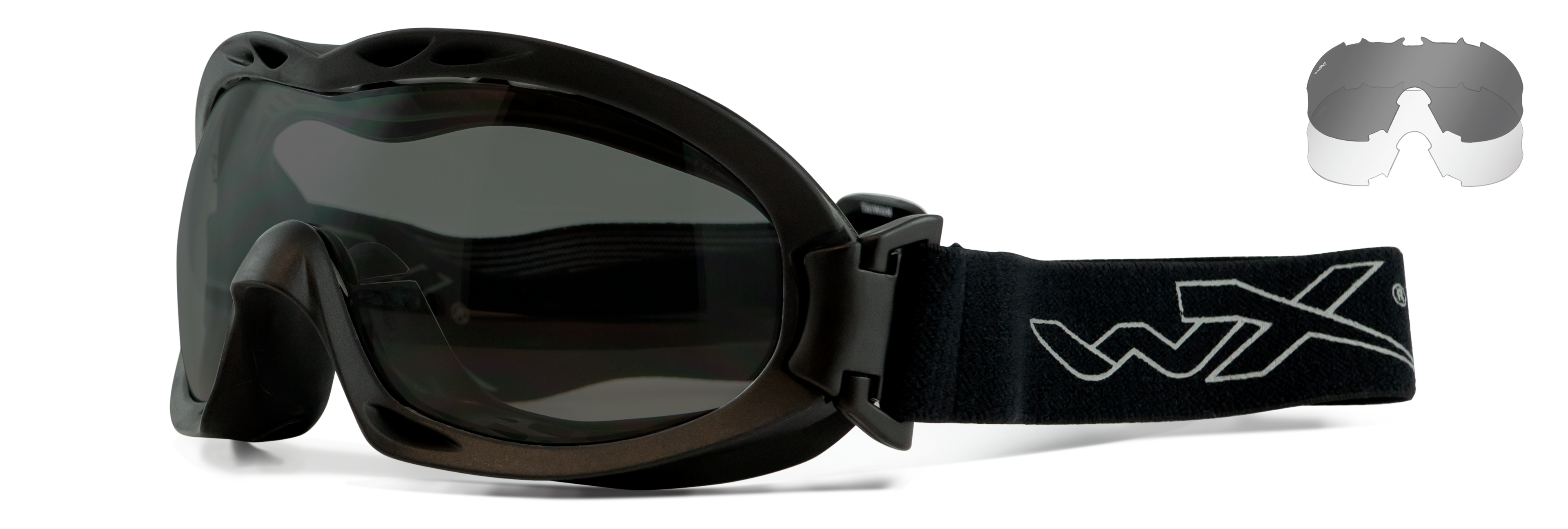 Wiley X NERVE — Grey + Clear, Matte Black