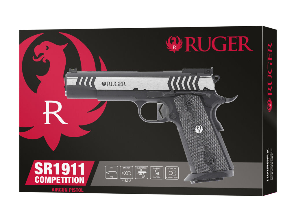 Pištoľ CO2 Ruger SR1911 Competition, kal. 4,5mm BB