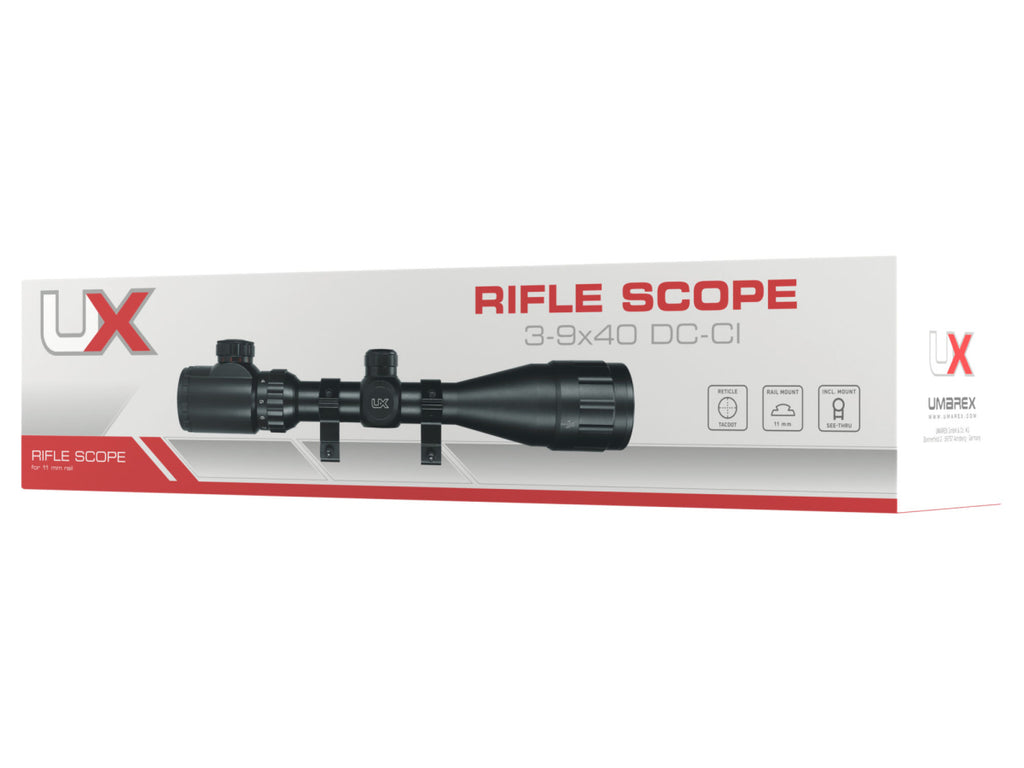 Puškohľad UX 3-9x40 DC-CI, osvetlený, montáž (11mm)