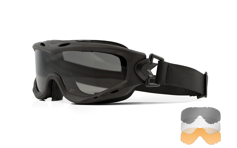 Wiley X SPEAR — Grey + Clear + Light Rust, Matte Black by Wiley X - Tactical Goggles