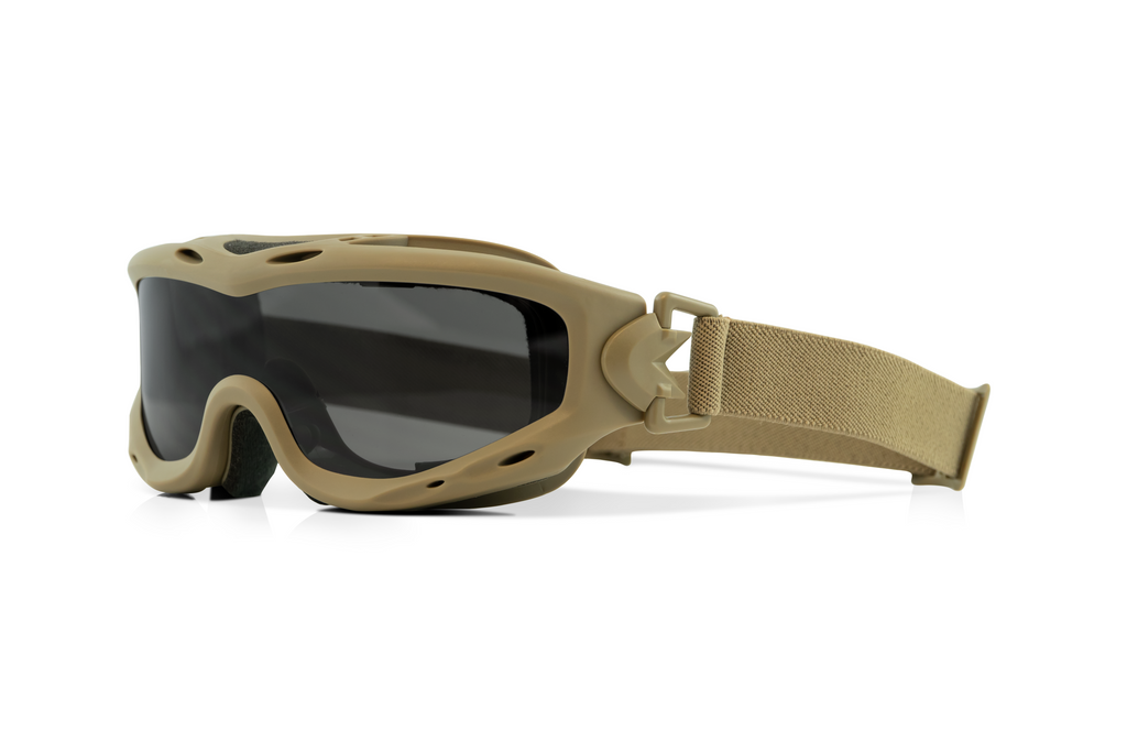 Wiley X SPEAR — Grey + Clear, Matte Tan by Wiley X - Tactical Goggles