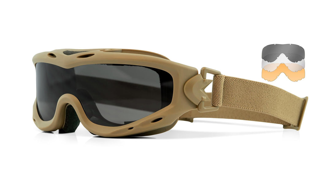 Wiley X SPEAR — Grey + Clear + Light Rust, Matte Tan