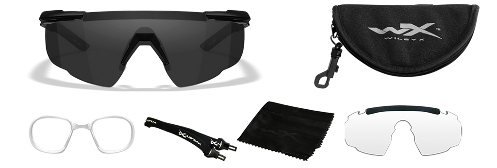 Wiley X SABER ADVANCED — Grey + Clear, Matte Black by Wiley X - Tactical Eyewear - Changeable
