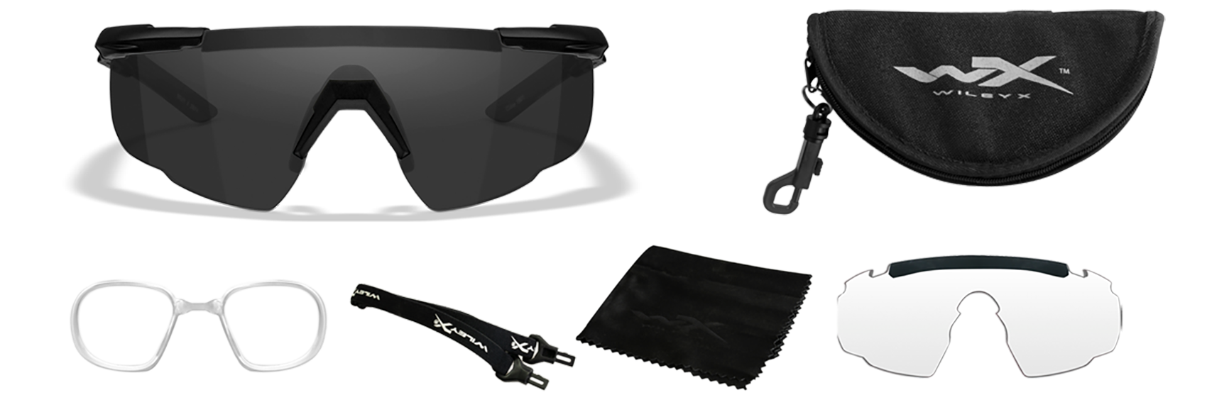 Wiley X SABER ADVANCED — Grey + Clear, Matte Black by Wiley X - Tactical Eyewear - Changeable