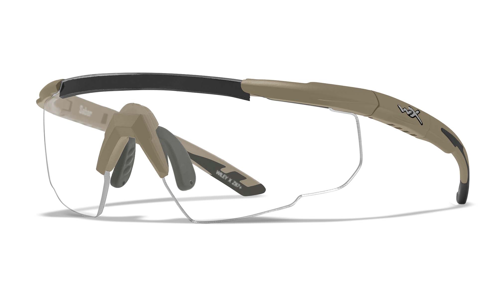 Wiley X SABER ADVANCED — Grey + Clear + Light Rust, Matte Tan