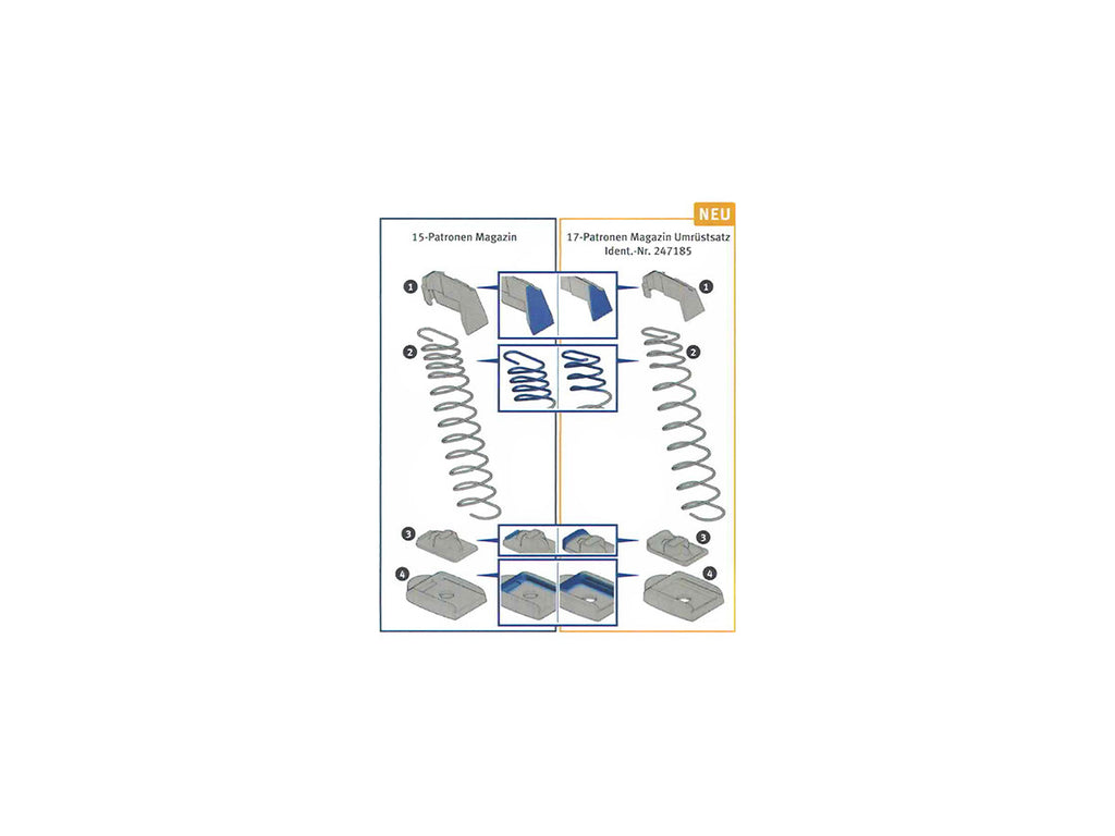Set pre zväčšenie kapacity zásobníka P30/SFP9 z 15r na 17r