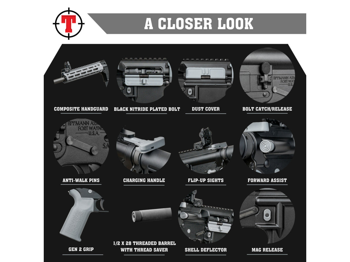 Tippmann M4-22 LTE 16" M-Lok, WOLF GRAY, kal. .22LR (A101301)