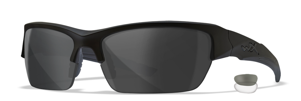 Wiley X WX VALOR — Grey + Clear, Matte Black by Wiley X - Tactical Eyewear - Changeable