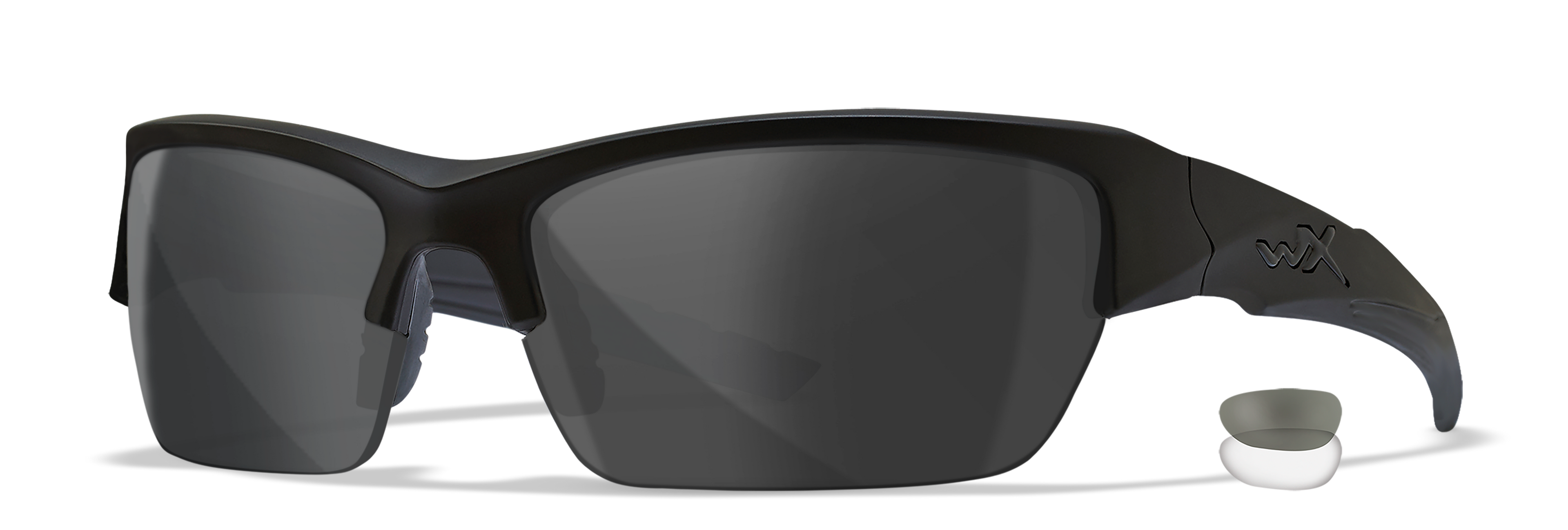 Wiley X WX VALOR — Grey + Clear, Matte Black by Wiley X - Tactical Eyewear - Changeable