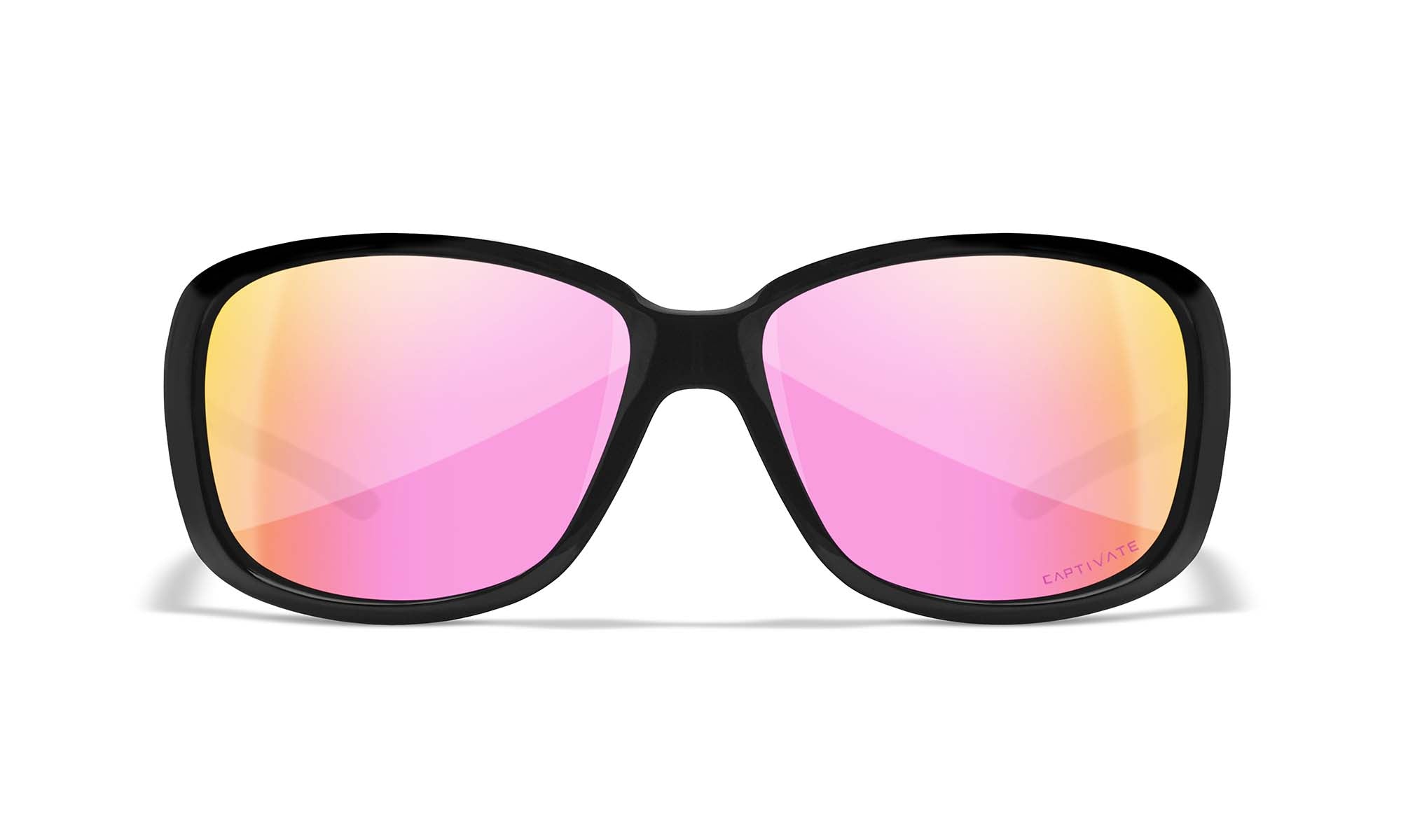 Wiley X WX AFFINITY — Captivate Polarized - Rose Gold Mirror -  Green, Gloss Black