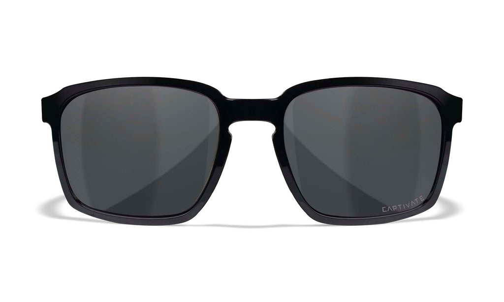 Wiley X WX ALFA — Captivate Polarized -  Grey, Gloss Black