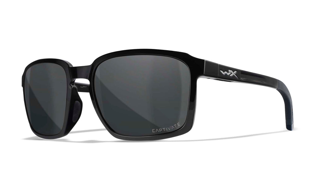 Wiley X WX ALFA — Captivate Polarized -  Grey, Gloss Black