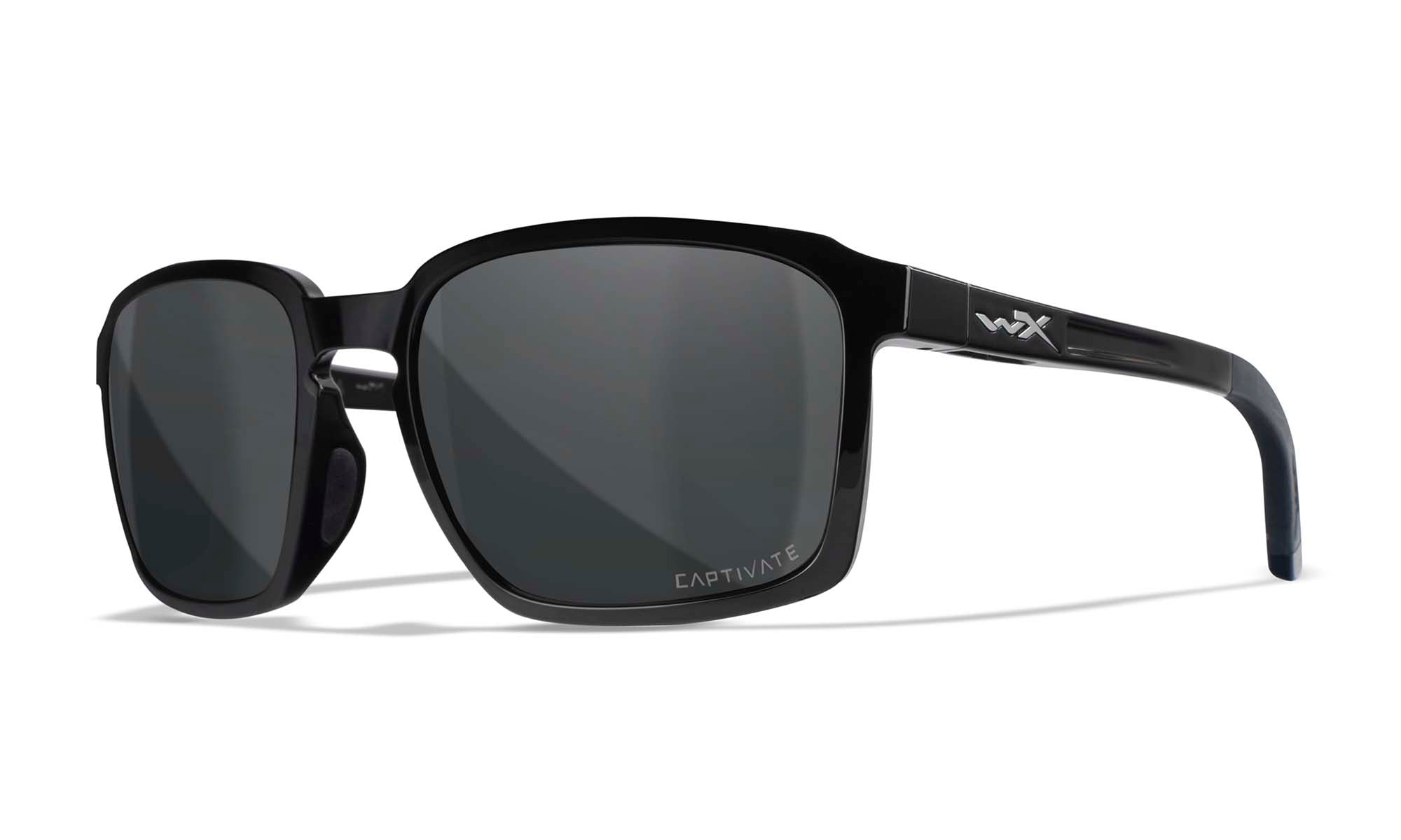 Wiley X WX ALFA — Captivate Polarized -  Grey, Gloss Black