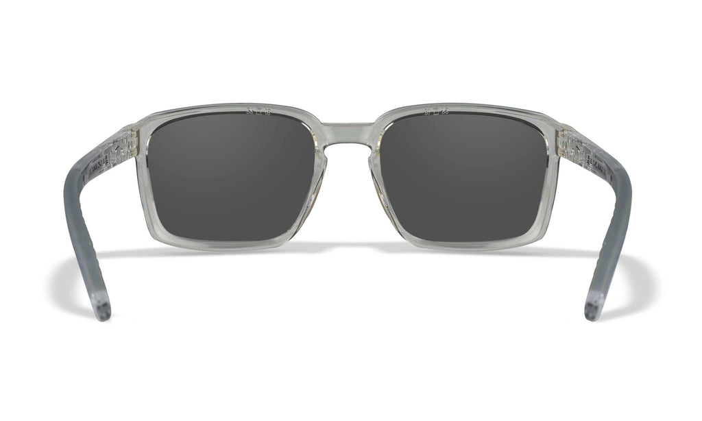Wiley X WX ALFA — Captivate Polarized - Blue Mirror -  Grey, Gloss Clear Crystal
