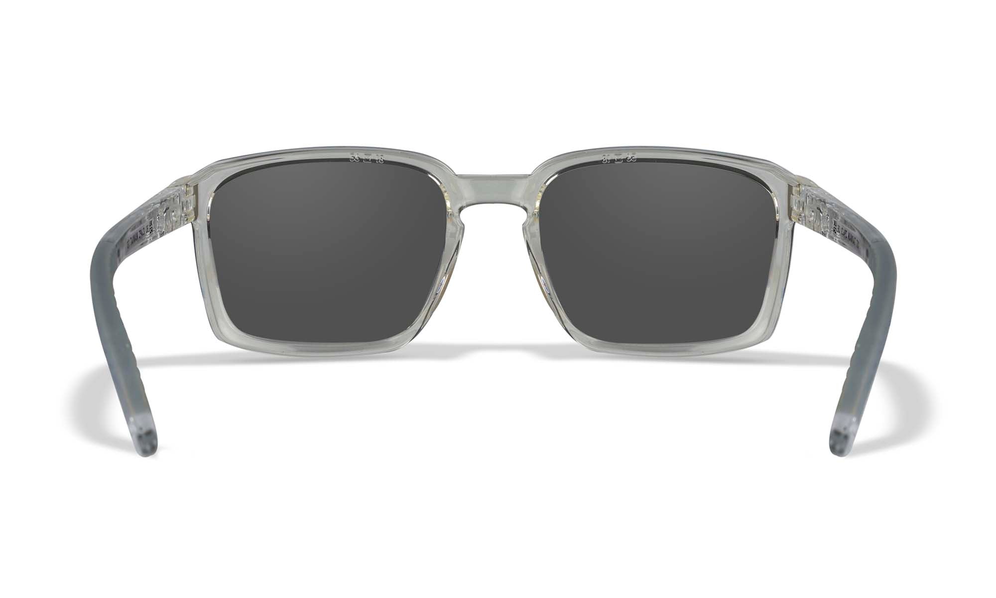 Wiley X WX ALFA — Captivate Polarized - Blue Mirror -  Grey, Gloss Clear Crystal