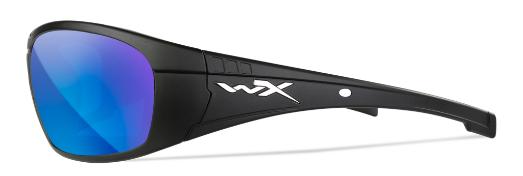 Wiley X WX BOSS — Captivate Polarized - Blue Mirror -  Grey, Matte Black