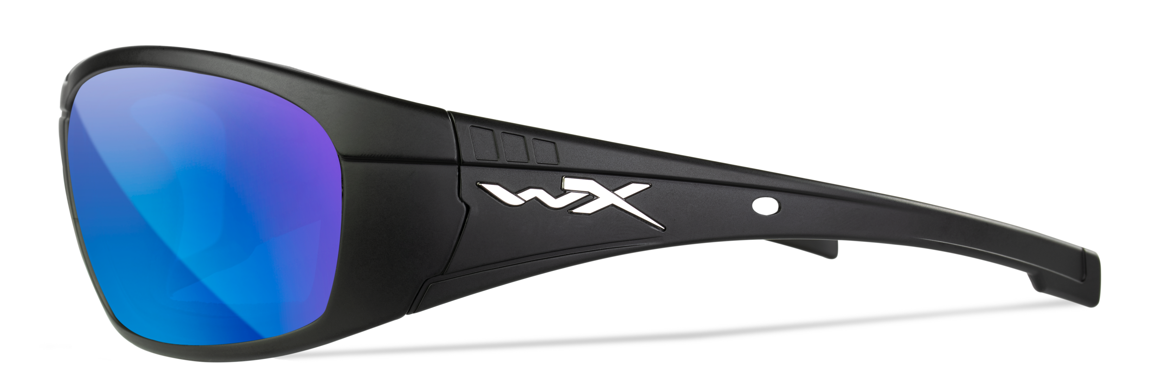 Wiley X WX BOSS — Captivate Polarized - Blue Mirror -  Grey, Matte Black