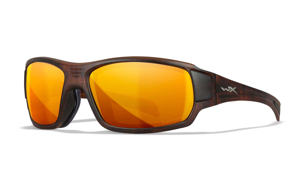 Wiley X WX BREACH — Captivate Polarized - Bronze Mirror - Copper, Matte Hickory Brown