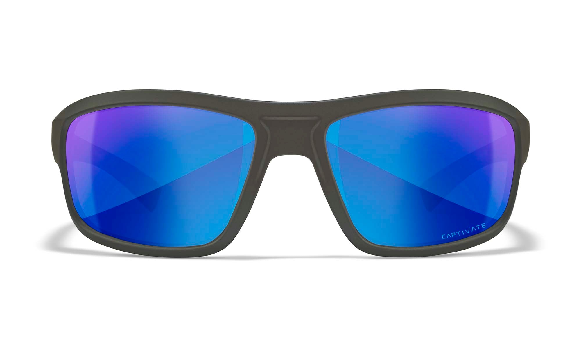 Wiley X WX CONTEND — Captivate Polarized - Blue Mirror -  Grey, Matte Graphite
