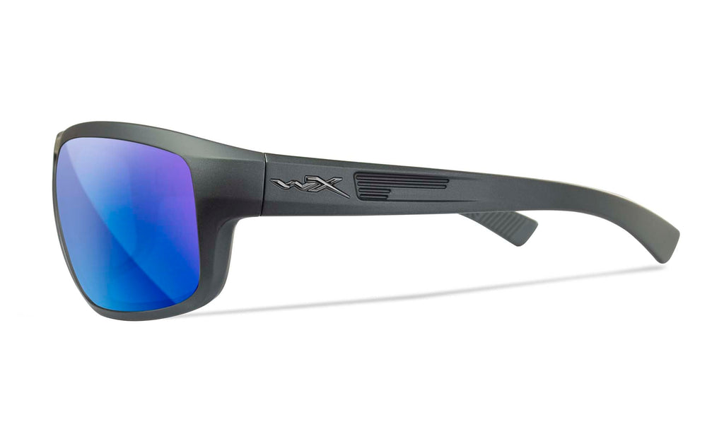 Wiley X WX CONTEND — Captivate Polarized - Blue Mirror -  Grey, Matte Graphite