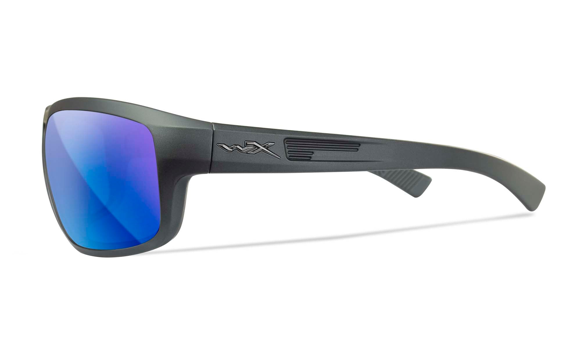 Wiley X WX CONTEND — Captivate Polarized - Blue Mirror -  Grey, Matte Graphite