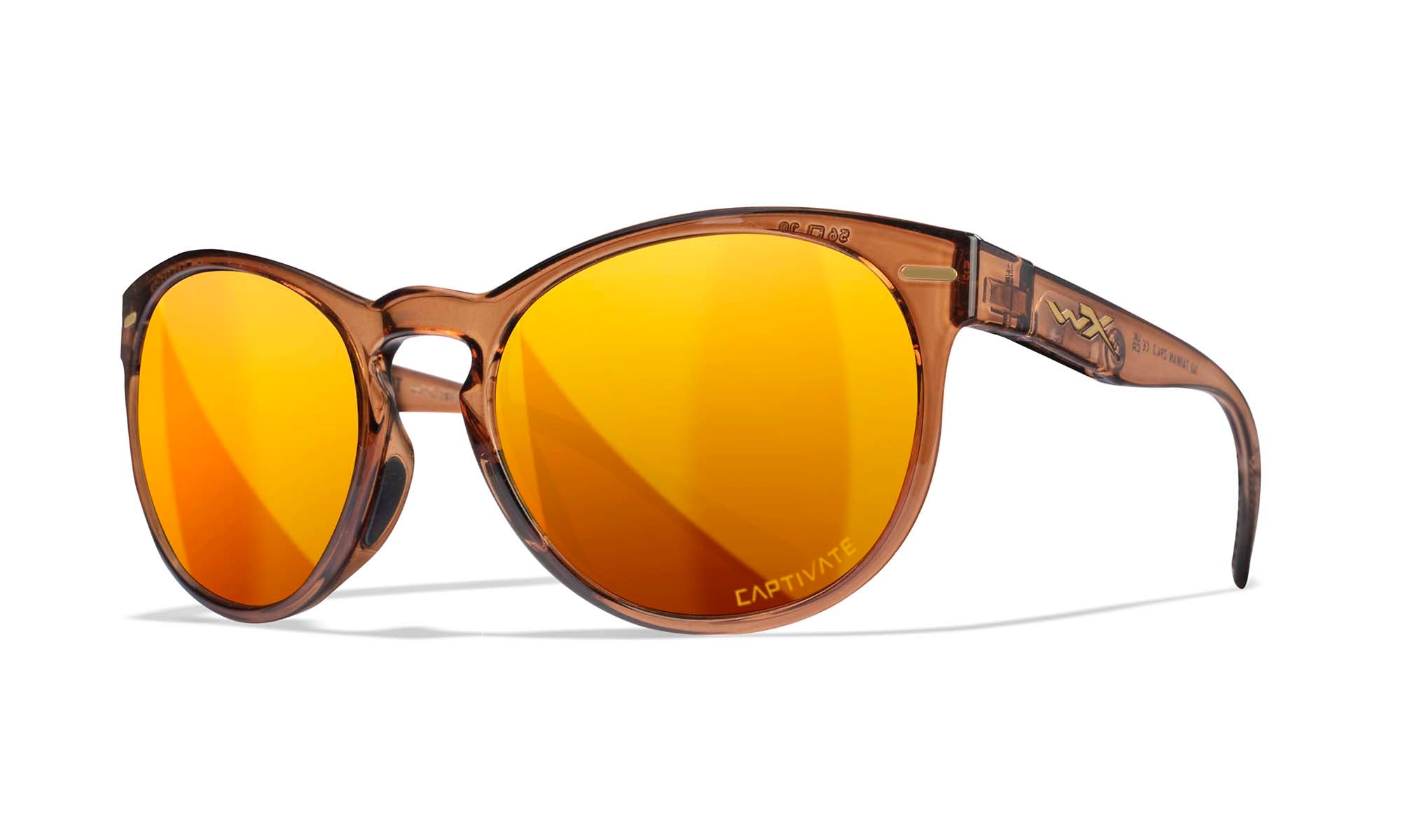 Wiley X WX COVERT — Captivate Polarized - Bronze Mirror - Copper, Crystal Rootbeer
