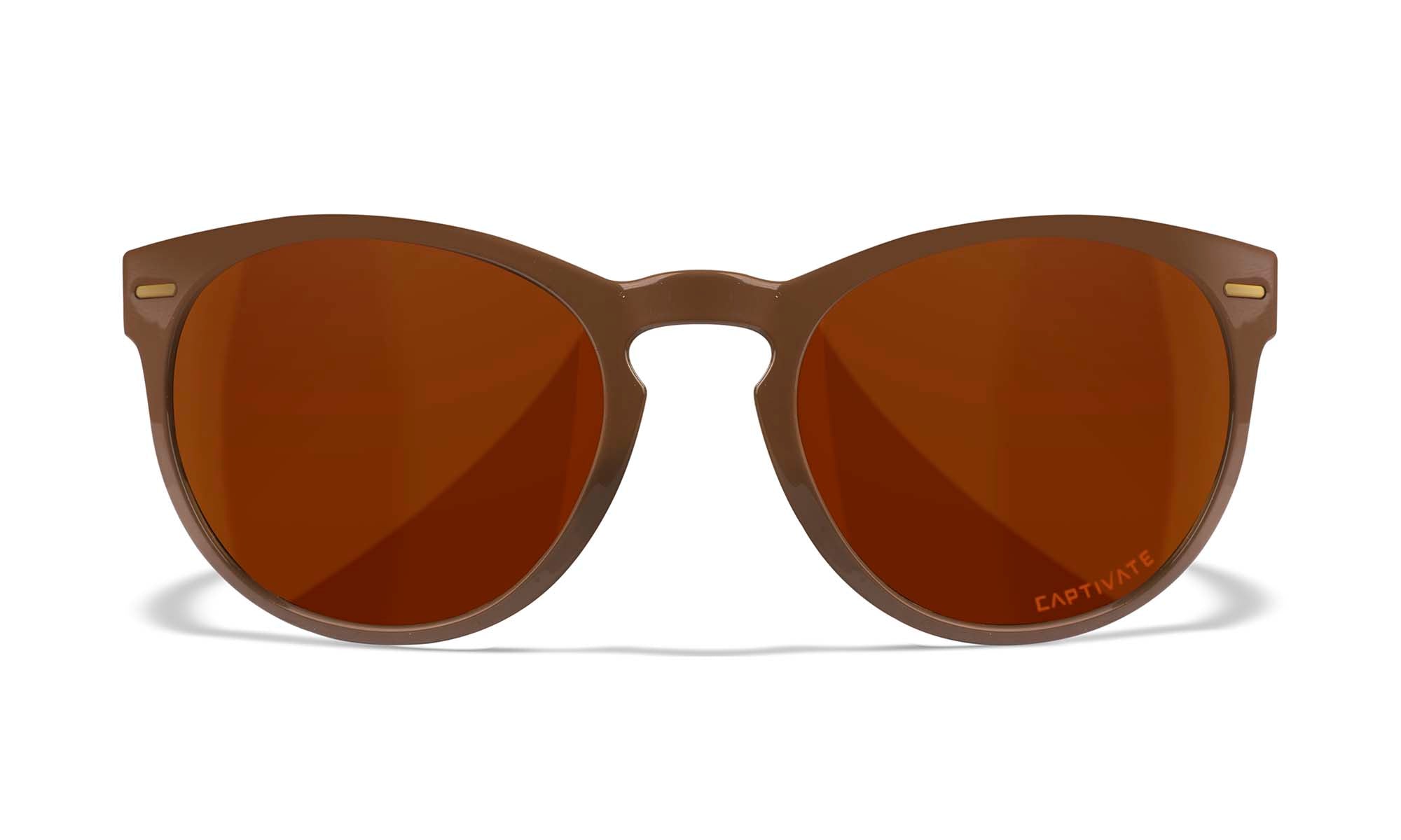 Wiley X WX COVERT — Captivate Polarized - Copper, Gloss Coffee / Crystal Brown