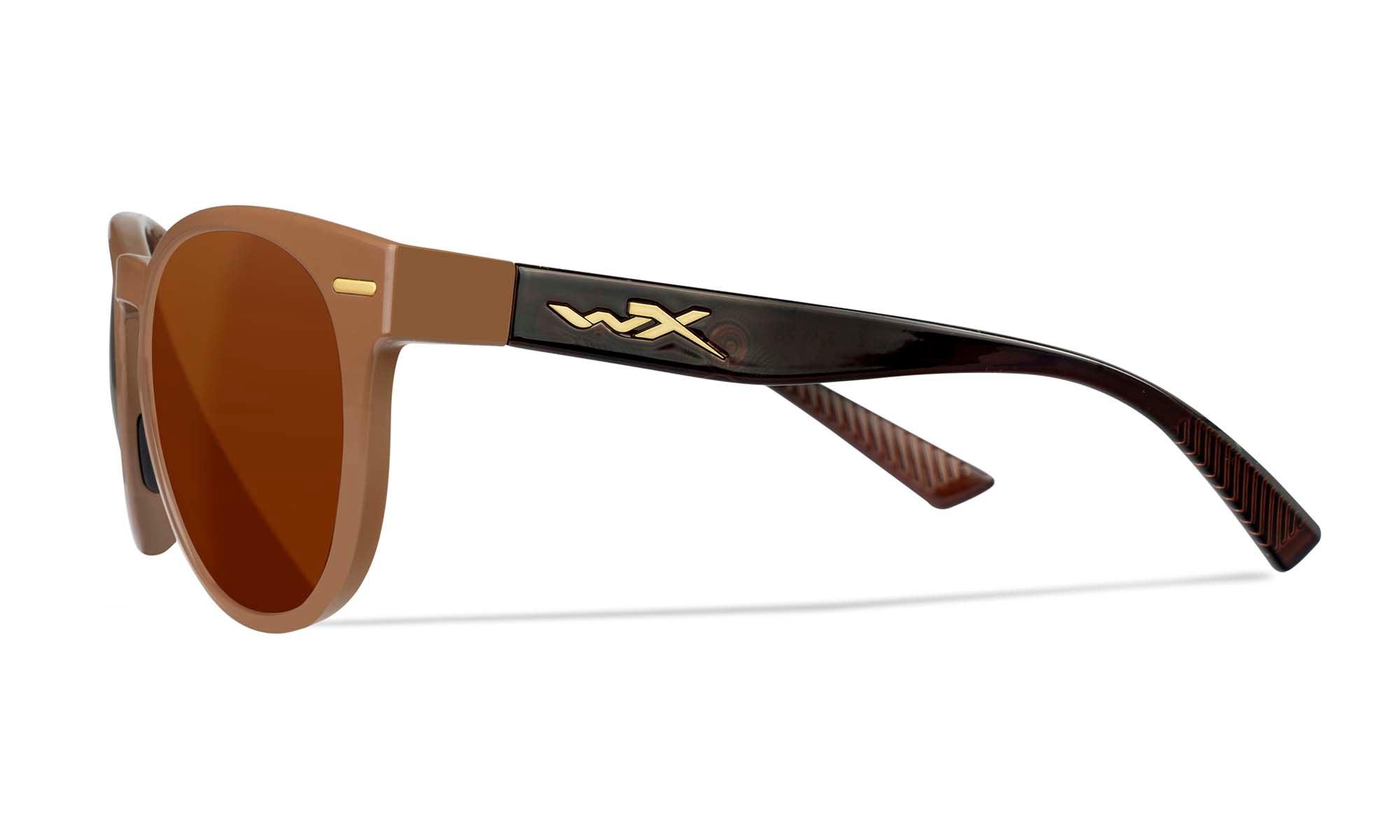 Wiley X WX COVERT — Captivate Polarized - Copper, Gloss Coffee / Crystal Brown