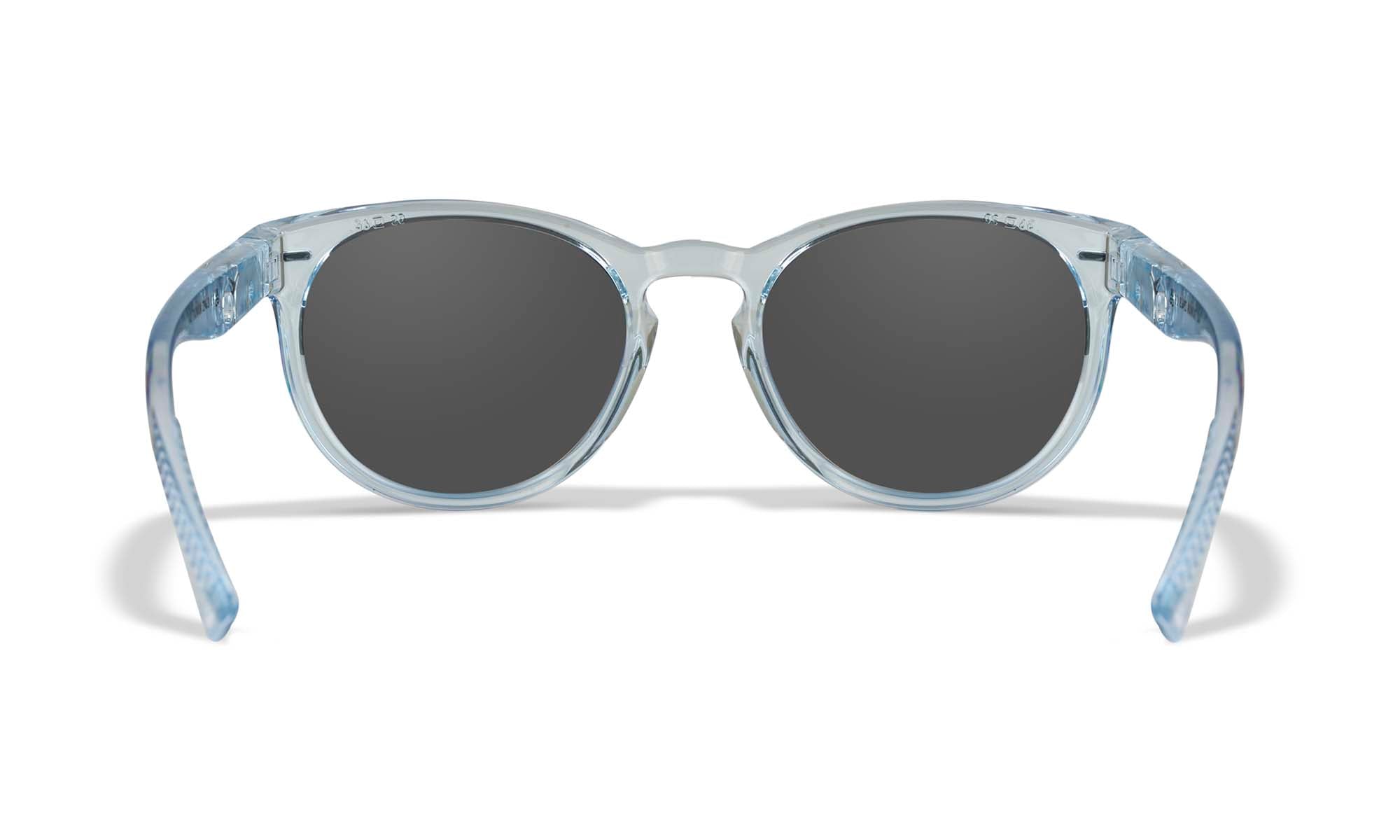 Wiley X WX COVERT — Captivate Polarized - Blue Mirror -  Grey, Gloss Crystal Light Sapphire Blue