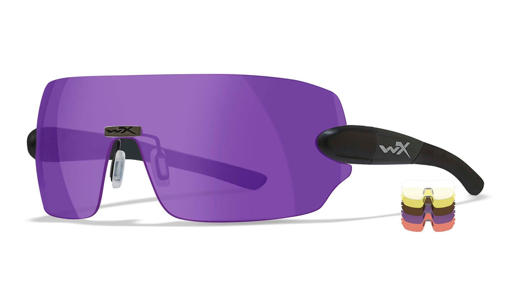 Wiley X WX DETECTION — Clear + Yellow + Orange + Purple + Copper, Matte Black