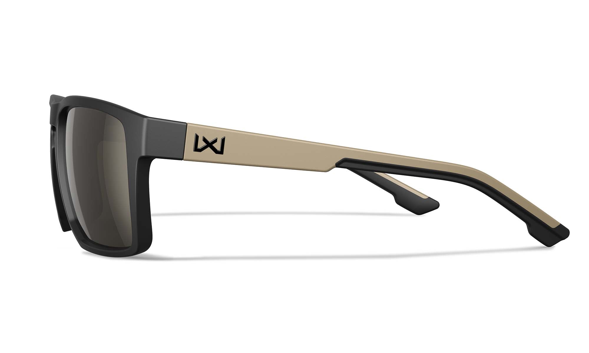 Wiley X WX FOUNDER — Captivate - Tungsten Mirror - Grey, Matte Black/Tan