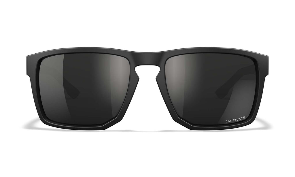 Wiley X WX FOUNDER — Captivate Polarized - Black Mirror - Grey, Matte Black