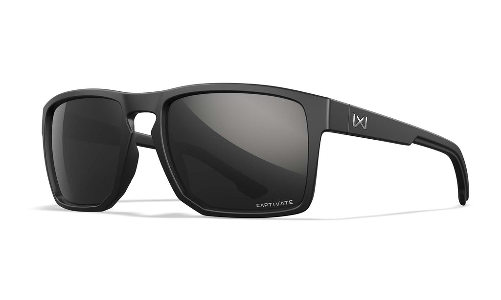 Wiley X WX FOUNDER — Captivate Polarized - Black Mirror - Grey, Matte Black