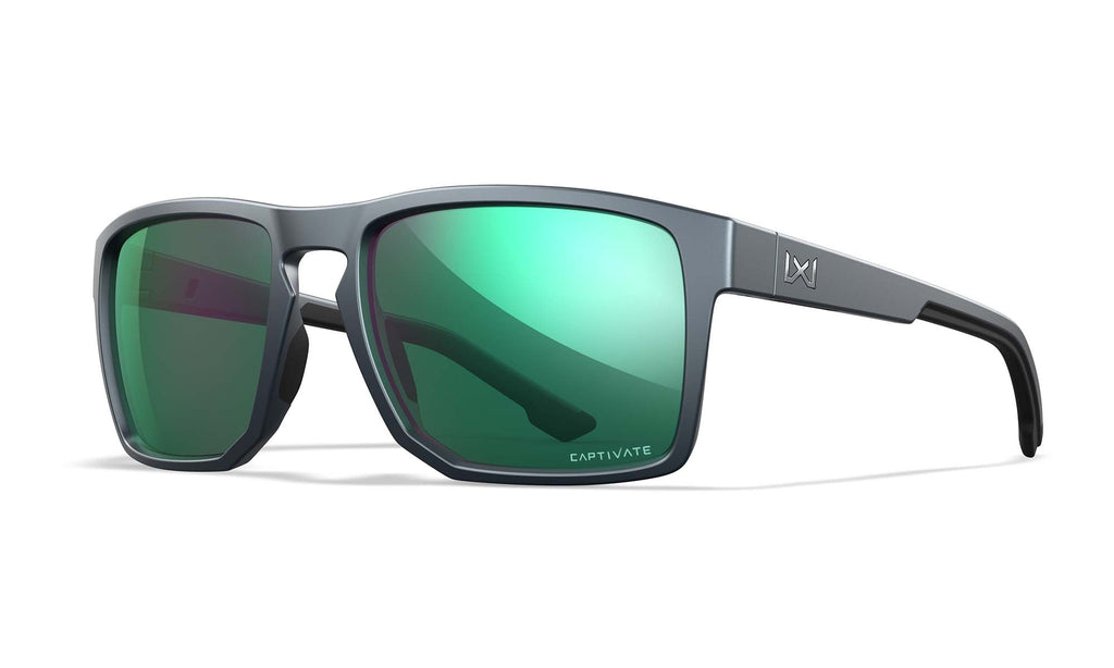 Wiley X WX FOUNDER — Captivate Polarized - Green Mirror - Amber, Matte Graphite