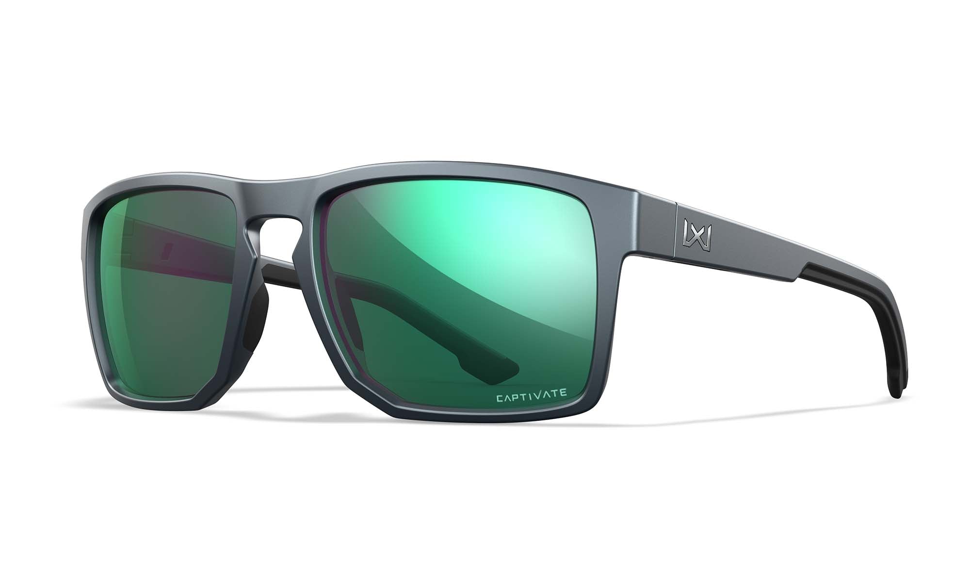 Wiley X WX FOUNDER — Captivate Polarized - Green Mirror - Amber, Matte Graphite