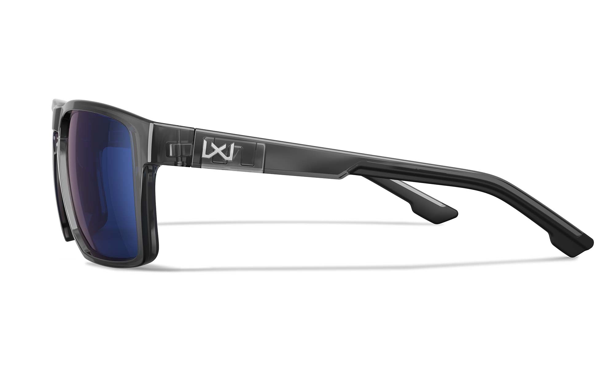 Wiley X WX FOUNDER — Captivate Polarized - Blue Mirror - Grey, Gloss Crystal Grey