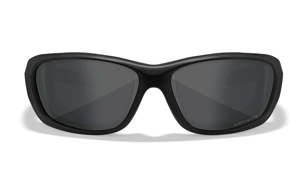 Wiley X WX GRAVITY — Captivate Polarized -  Grey, Black Ops - Matte Black