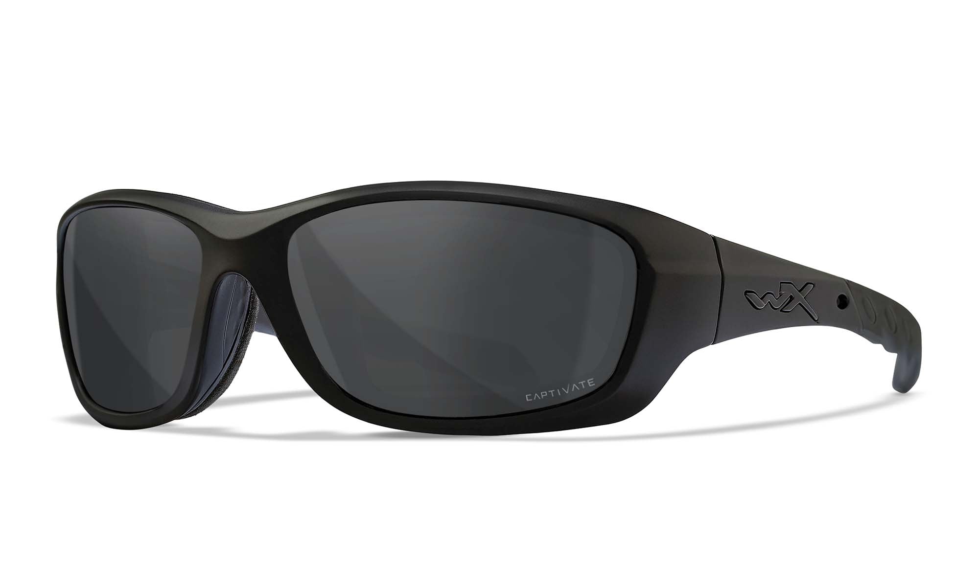 Wiley X WX GRAVITY — Captivate Polarized -  Grey, Black Ops - Matte Black