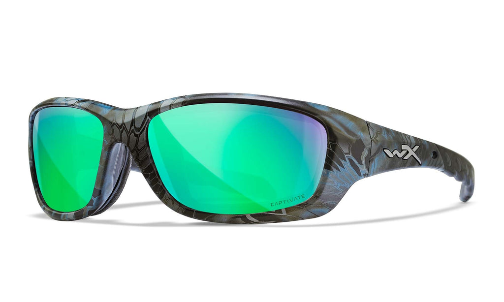 Wiley X WX GRAVITY — Captivate Polarized - Green Mirror - Amber, Kryptek Neptune