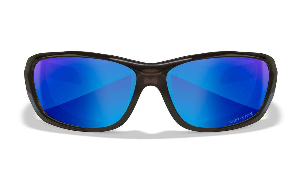 Wiley X WX GRAVITY — Captivate Polarized - Blue Mirror -  Grey, Black Crystal