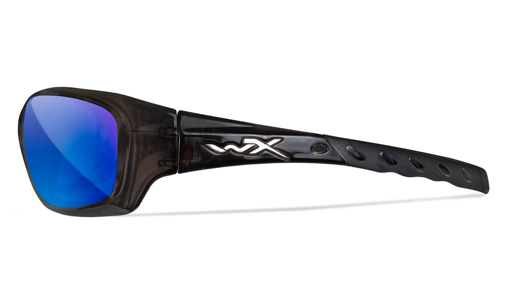 Wiley X WX GRAVITY — Captivate Polarized - Blue Mirror -  Grey, Black Crystal