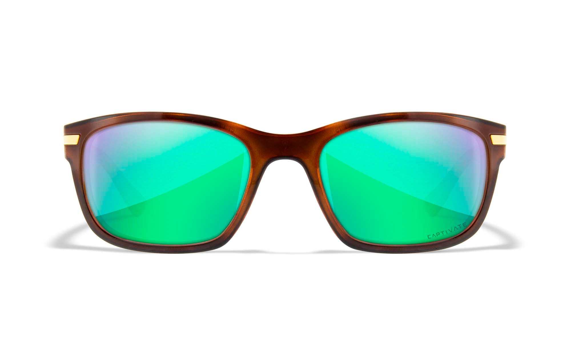 Wiley X WX HELIX — Captivate Polarized - Green Mirror - Amber, Gloss Demi