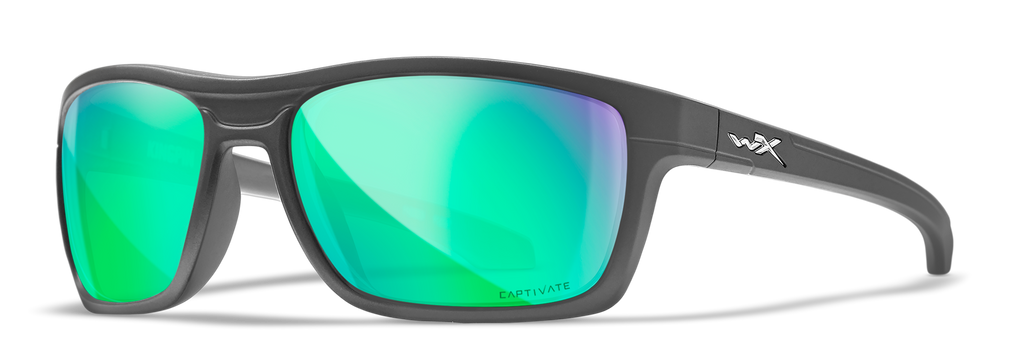 Wiley X WX KINGPIN — Captivate Polarized - Green Mirror - Amber, Matte Graphite